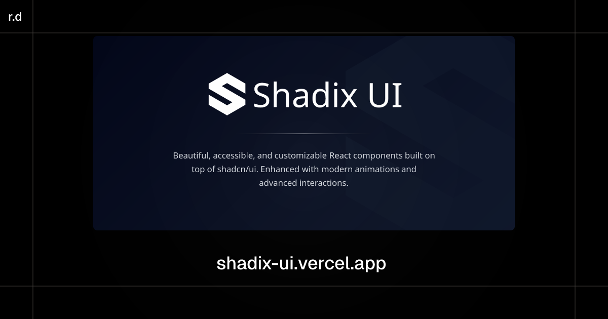 Shadix UI registry preview
