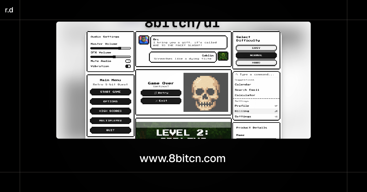 8bitcn registry preview