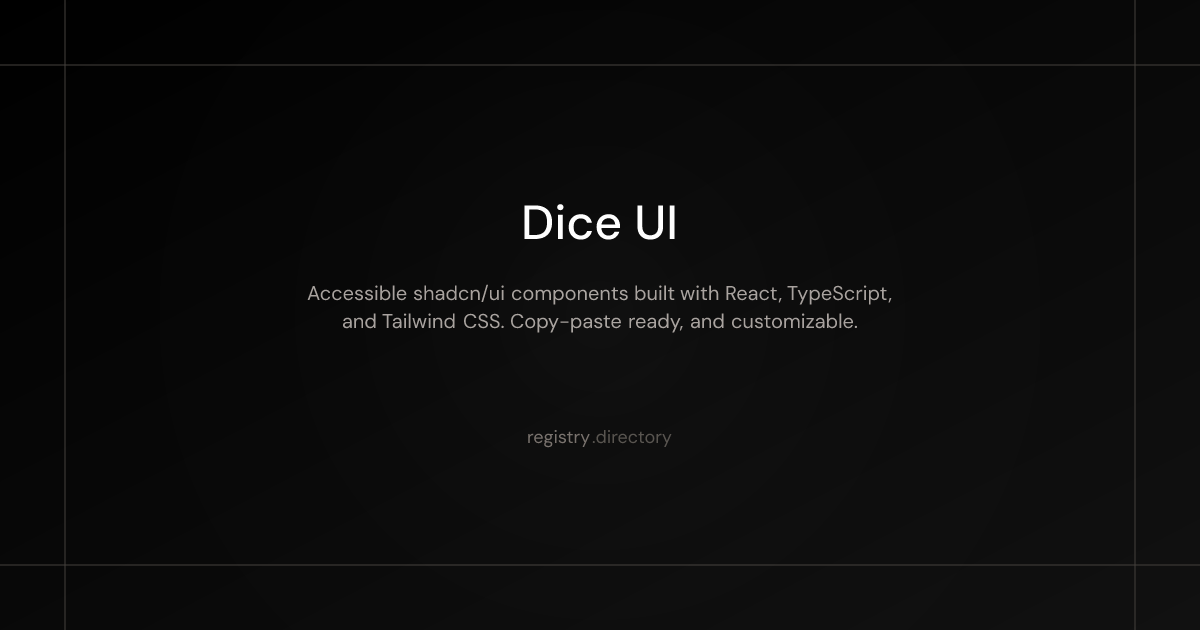 Dice UI | registry.directory