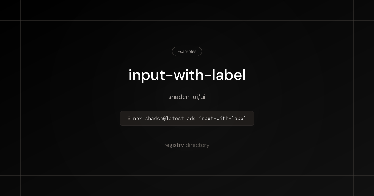 input-with-label - Examples | registry.directory